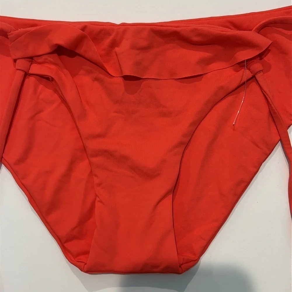 Becca By Rebecca Virtue blood orange bikini swim bottom XS new
